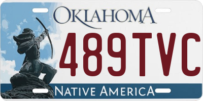 OK license plate 489TVC