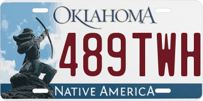 OK license plate 489TWH
