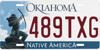 OK license plate 489TXG