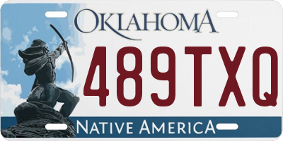 OK license plate 489TXQ