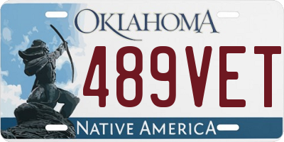 OK license plate 489VET