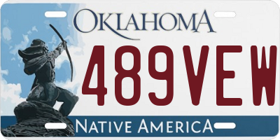 OK license plate 489VEW