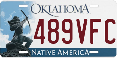 OK license plate 489VFC