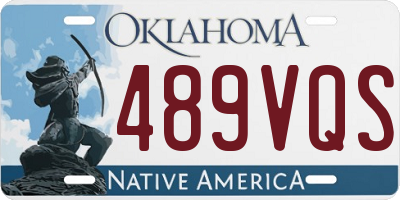OK license plate 489VQS