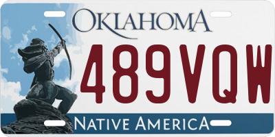 OK license plate 489VQW