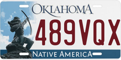 OK license plate 489VQX