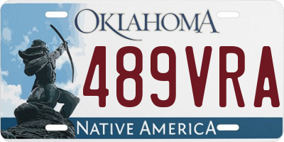 OK license plate 489VRA