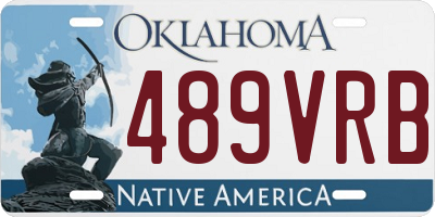 OK license plate 489VRB