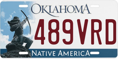 OK license plate 489VRD