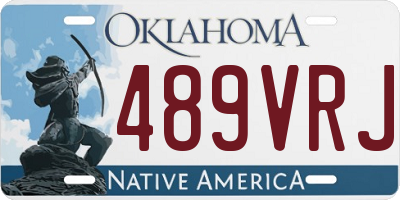 OK license plate 489VRJ