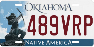 OK license plate 489VRP