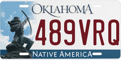 OK license plate 489VRQ