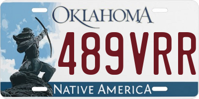OK license plate 489VRR