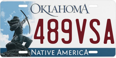 OK license plate 489VSA