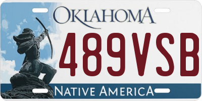 OK license plate 489VSB