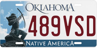 OK license plate 489VSD