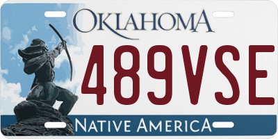 OK license plate 489VSE