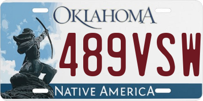 OK license plate 489VSW