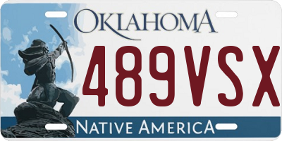 OK license plate 489VSX