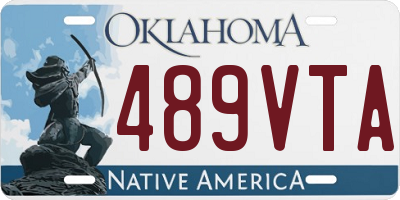OK license plate 489VTA