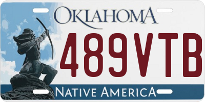 OK license plate 489VTB