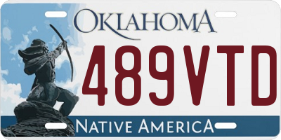 OK license plate 489VTD