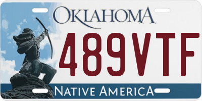 OK license plate 489VTF
