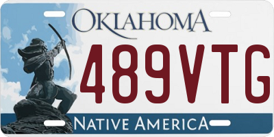 OK license plate 489VTG