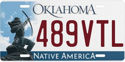 OK license plate 489VTL