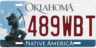 OK license plate 489WBT
