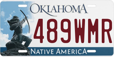 OK license plate 489WMR