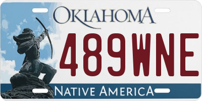 OK license plate 489WNE