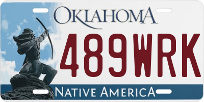 OK license plate 489WRK