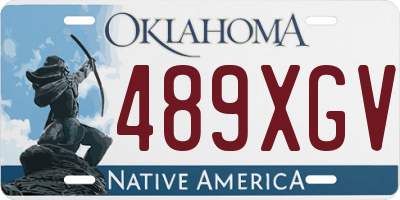 OK license plate 489XGV