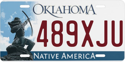 OK license plate 489XJU