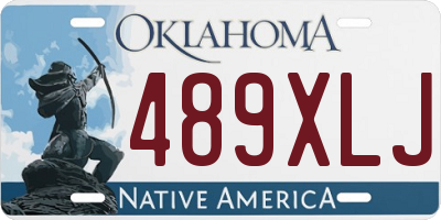 OK license plate 489XLJ