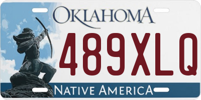 OK license plate 489XLQ