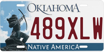 OK license plate 489XLW
