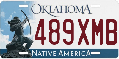 OK license plate 489XMB