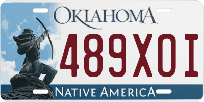 OK license plate 489XOI