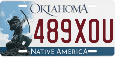 OK license plate 489XOU