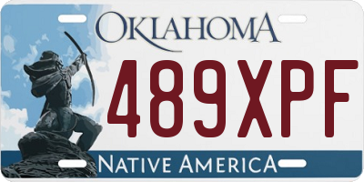OK license plate 489XPF