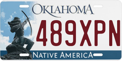 OK license plate 489XPN