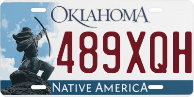 OK license plate 489XQH