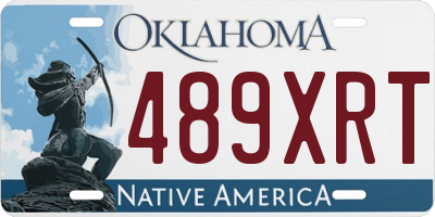 OK license plate 489XRT