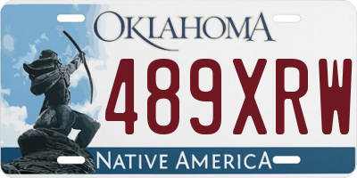 OK license plate 489XRW
