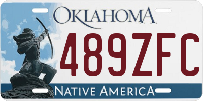 OK license plate 489ZFC