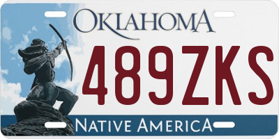 OK license plate 489ZKS