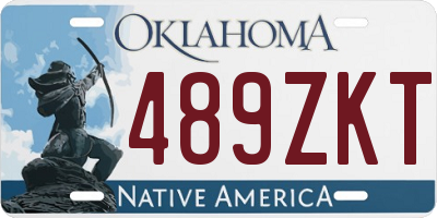 OK license plate 489ZKT