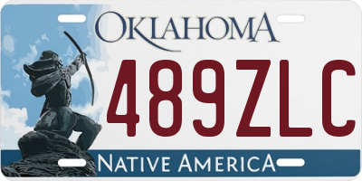 OK license plate 489ZLC